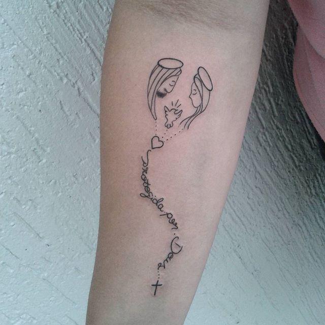 tatuaggio motivo religioso 111