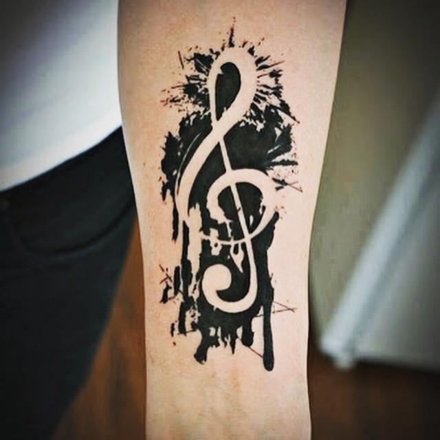 tatuaggio nota musicale 65