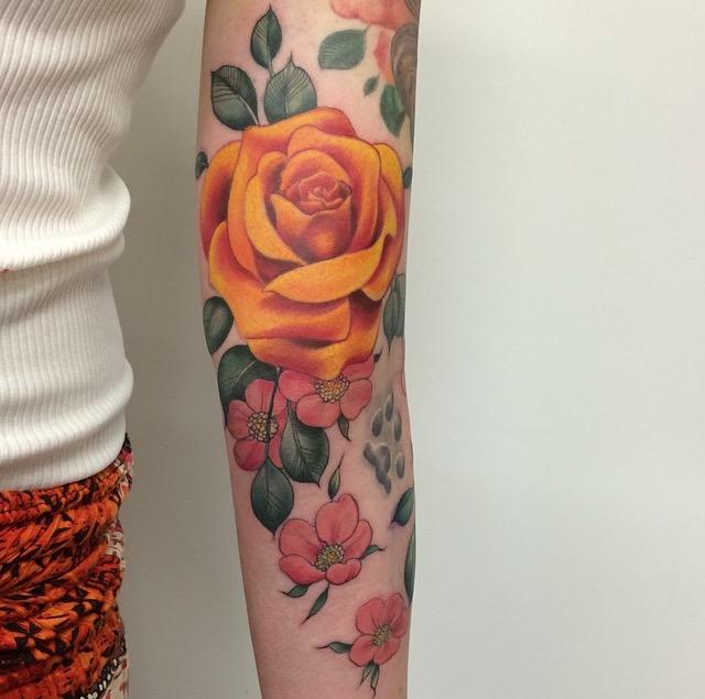 tatuaggio rosa 11