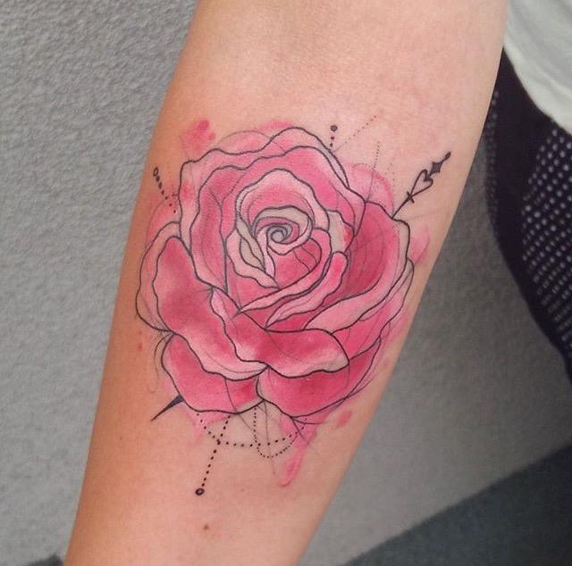 tatuaggio rosa 15