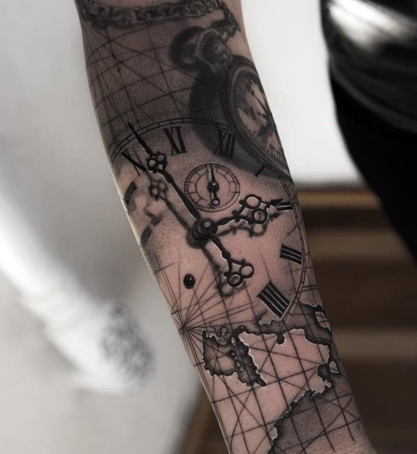 tatuaggio orologio 149