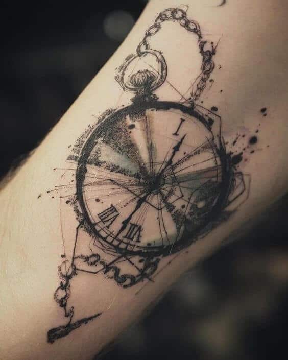 tatuaggio orologio 161