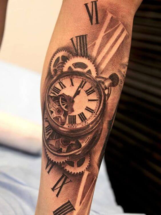 tatuaggio orologio 165