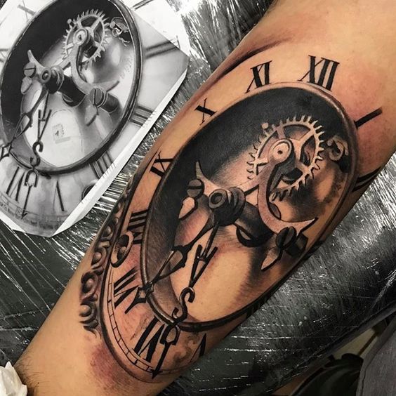 tatuaggio orologio 171