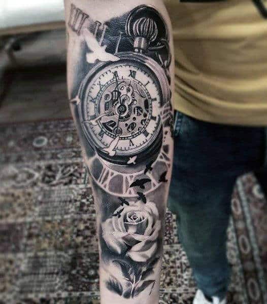 tatuaggio orologio 173