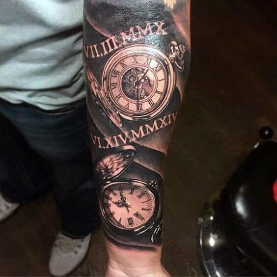 tatuaggio orologio 185