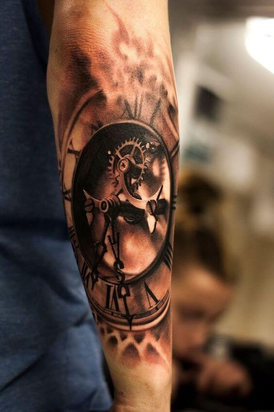 tatuaggio orologio 187