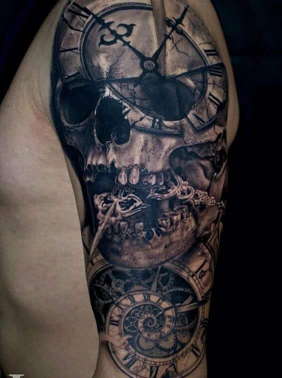 tatuaggio orologio 191