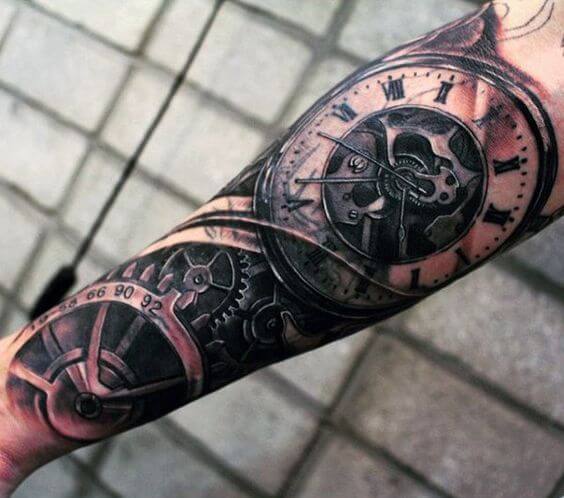tatuaggio orologio 213