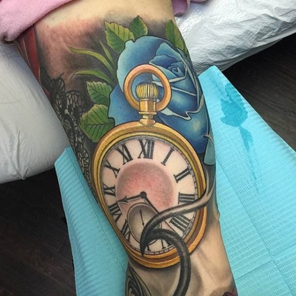 tatuaggio orologio 243