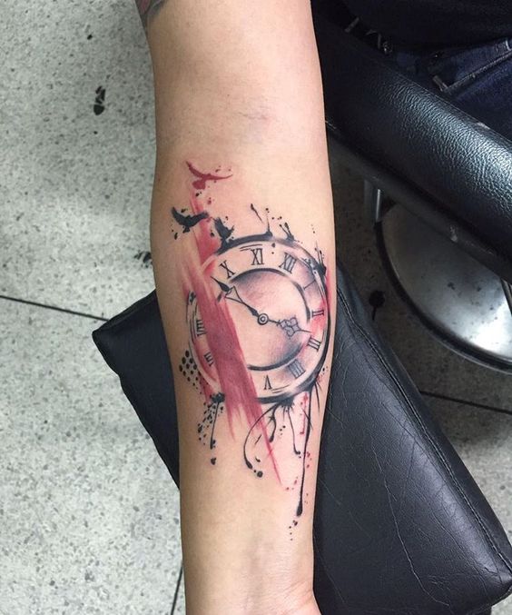 tatuaggio orologio 69