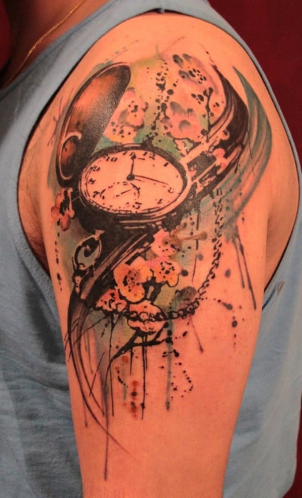 tatuaggio orologio da taschino 343