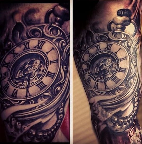 tatuaggio orologio da taschino 375