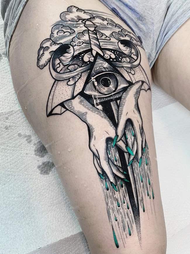 tattoo occhio illuminati 48