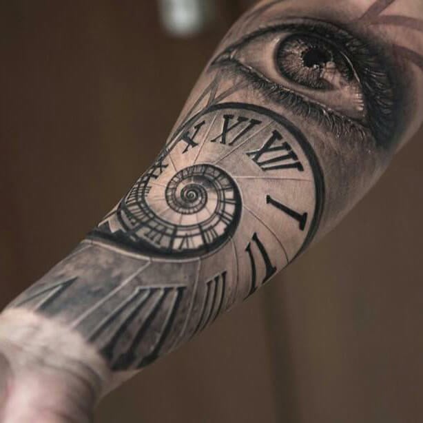tatuaz zegar 377