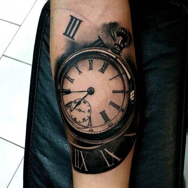 tatuaz zegar kieszonkowy 59