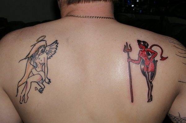 tatuagens anjos demonios