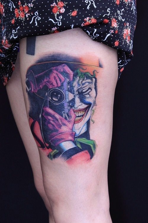 79 Tatuagens de palhaços a cores, diabolicos e de Jokers