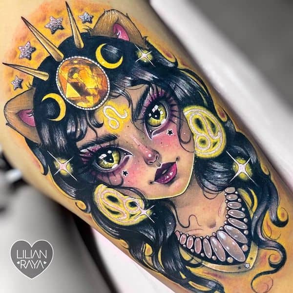 tatuagem signo zodiaco leao 43