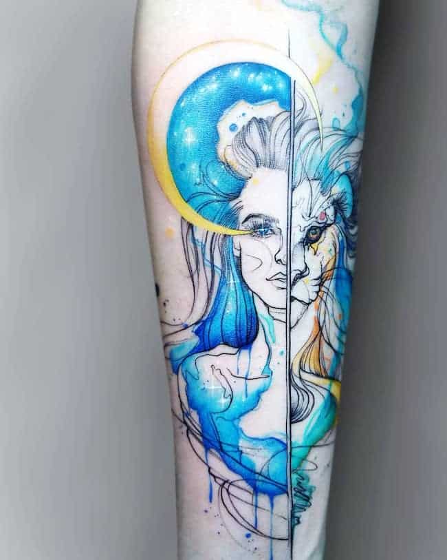 tatuagem signo zodiaco leao 56