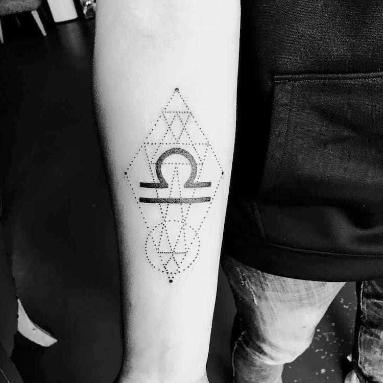 tatuagem signo zodiaco libra 10