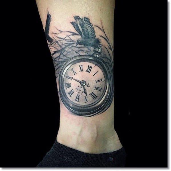 tatuaj ceas de buzunar 09