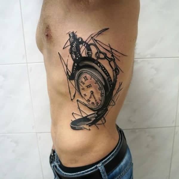 tatuaj ceas de buzunar 245