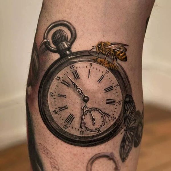 tatuaj ceas de buzunar 301