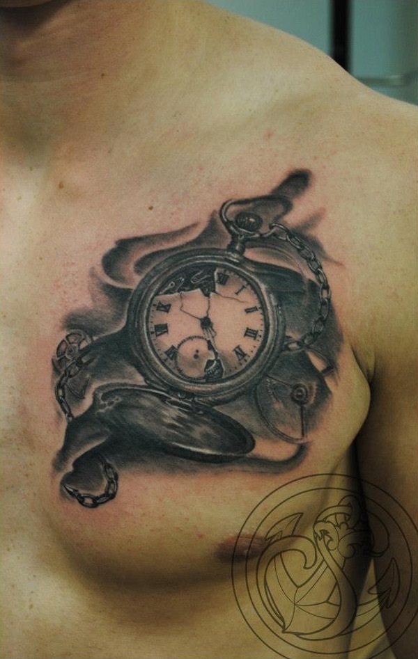 tatuaj ceas de buzunar 437
