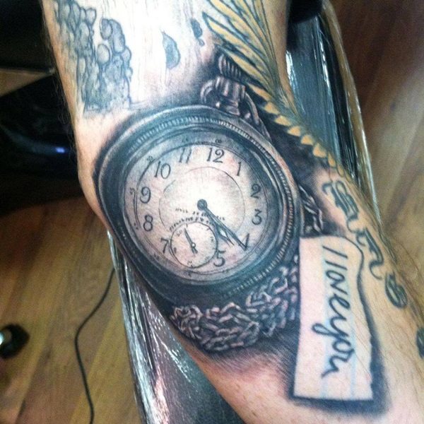 tatuaj ceas de buzunar 565